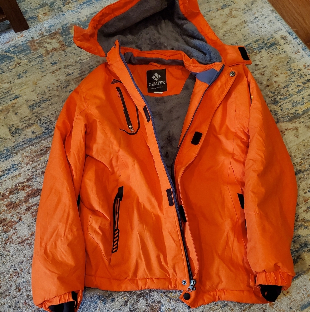 Kids Orange Winter Snow Jacket